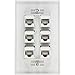 Buyer's Point Cat6 Female-to-Female Wall Plate | UL Listed, 6 Ports with an Easy Install Low Voltage Mounting Bracket, Perfect for High Speed Data Connection at Work or Home (White) — 1 Pack