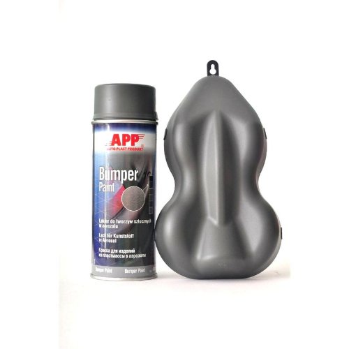 1K Strukturlack für Kunststoffe Spray Bumper Paint NL 400ml medium grau APP
