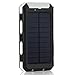 Solar Charger,Solar Power Bank 20000mAh Waterproof Portable External Battery USB Charger Built in LED light with Compass for iPad iPhone Android Cellphones (Black & White)