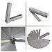 TIMESETL 32 Blades Steel Feeler Gauge Dual Marked Metric and Imperial Gap Measuring Tool + 9 Understring Radius Gauge Luthier Tools + String Action Ruler for Guitar and Bass Setup