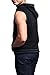 Lightweight Sleeveless Contrast Hoodie TH890 - BLACK/CHARCOAL - Large - A1H