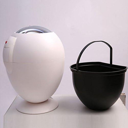 YZL/ Intelligent sensor dustbin. electronic European egg-shaped stainless steel trash can , white