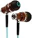 Symphonized NRG 2.0 Earbuds with Microphone, Noise Isolating Headphones Earbuds Heavy Deep Bass Earphones Ear Buds, in Ear Headphones for Android Phone iPad Tablet Laptop and More (Turquoise)