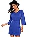 Finejo Women's Sexy V Neck Backless Short Dress Above Knee Dresses