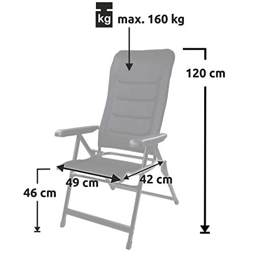 your GEAR Sovana 3D - XXL Gartenstuhl Hochlehner - 6-Fach Verstellbarer Klappstuhl - Quick Dry Polsterung & 3D Mesh-Bezug - Ergonomischer Gartensessel – Bild 3
