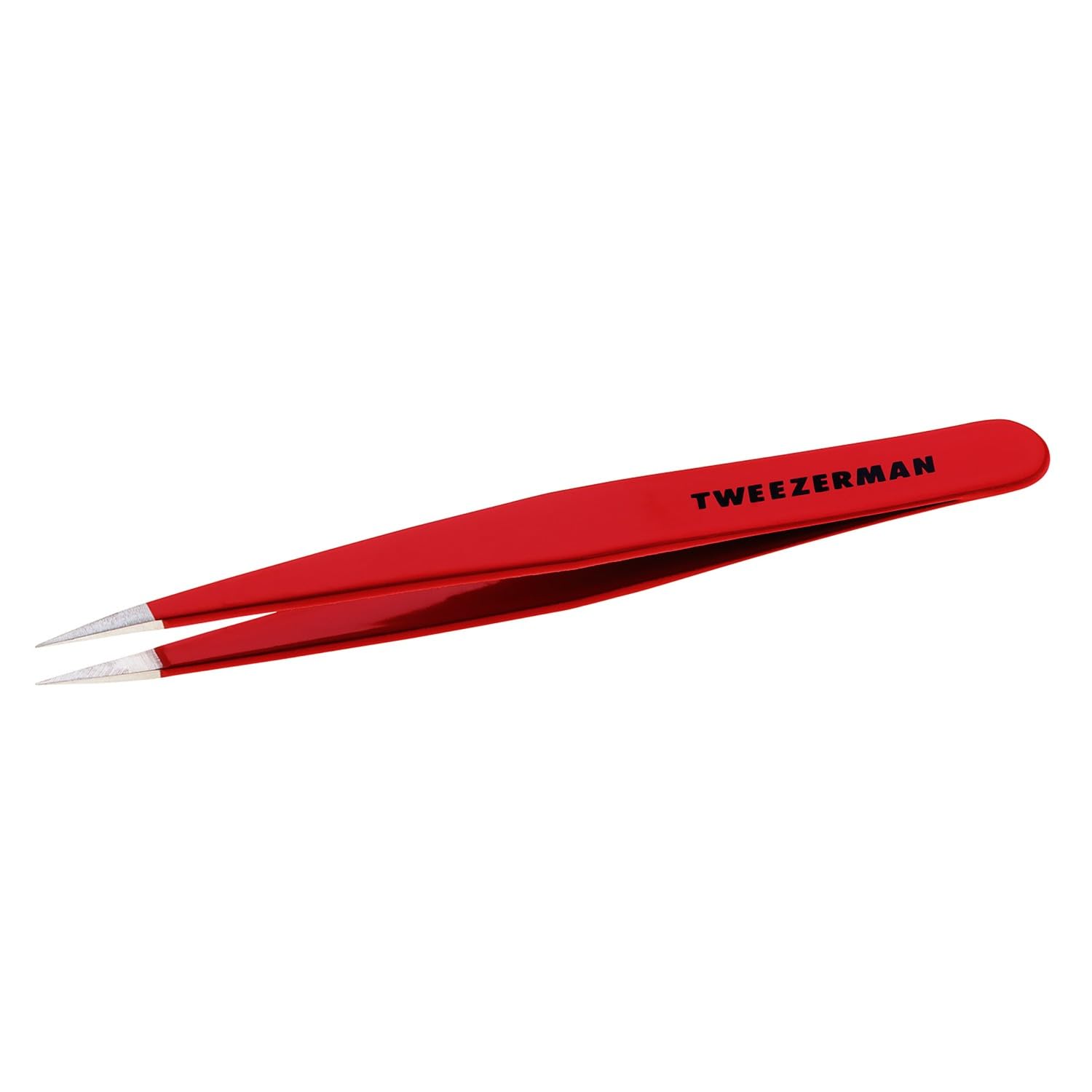 Tweezerman Signature Red Point Tweezer, Professional Stainless Steel Precision Tweezers for Facial Hair and Eyebrows, (Pack of 1)