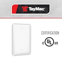 TayMac WMW-B 1-Gang White Smooth Metal Maxi Blank