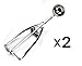 Norpro Stainless Steel Scoop, 1 Tablespoon, 35mm (2, 8in/20cm)
