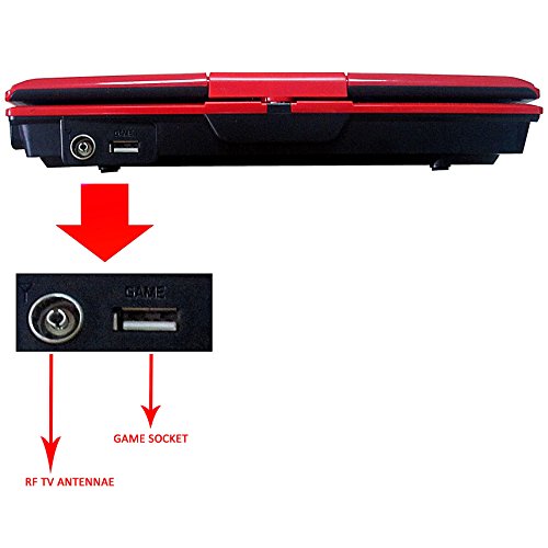 Portable-DVD-Players-Red-with-98screen-Supports-SD-Card-and-USB-AV-inout-Game-FM-Copy-Function