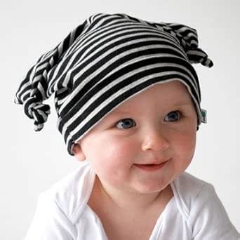 Amazon.com: Baby Black And White Stripes Hat Infant Cap ...