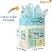 BagLove Gift Bag Set with Tissue Paper Included, Baby Boy, Large, 2 Pack, Blue