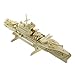 Dlong 3D DIY Assembly Construction Jigsaw Puzzle Handmade Woodcraft Kit Set Cruiser Battle Ship Wood Model Kits for Youth Teenage and Grown Ups