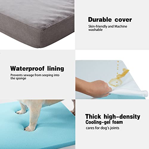 PETORREY Memory Foam Dog Beds for Large Dogs, Orthopedic Waterproof Dog