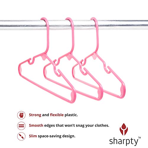 Sharpty Children's Hangers Plastic, Kids Hangers Ideal for Everyday