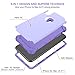 BENTOBEN iPhone Xs Max Case, Heavy Duty Rugged Shockproof 3 in 1 Hybrid Hard PC Soft Silicone Bumper Protective Phone Case for iPhone Xs Max (6.5 Inch), Purple