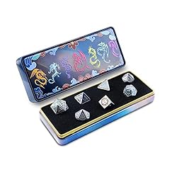 DND Metal Dice Set with Dragon Totem Metal Gife