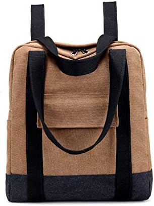 Defeng Canvas Shoulder Bag Totes Rucksack 2-way Laptop Bags Backpack Daypacks
