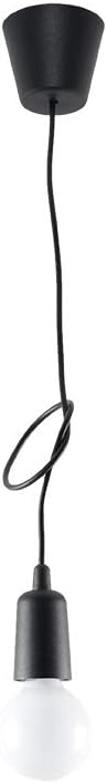 SOLLUX Pendant Lamp Diego Unique Design Without Lampshade Minimalist Lighting Minimalist Lighting LED Single Bulb Black - Image 5