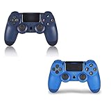 Wireless Controller,Remote for Sony Playstation 4 with Charging Cables, (Wave Blue+Midnight Blue)