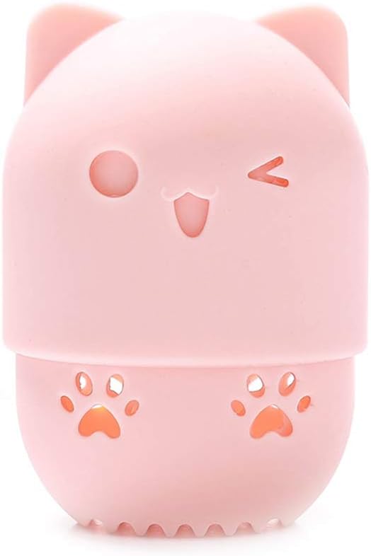 Makeup Sponge Container, Cute Cat Shape Makeup Blender Sponge Case Cosmetic Sponge Drying Holder For Sponge Storage