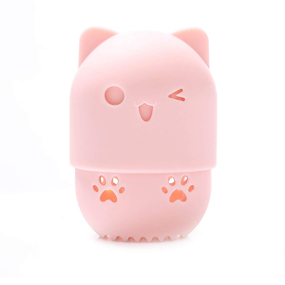 Makeup Sponge Container, Cute Cat Shape Makeup Blender Sponge Case Cosmetic Sponge Drying Holder For Sponge Storage