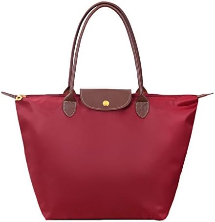 Cherry Roll Women's Stylish Waterproof Tote Shoulder Bag (deep red)