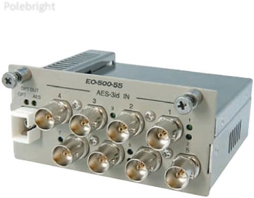 EO-500-55 AES-3id Electrical to Optical Converter - Polebright update