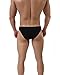 Mens Underwear Low Rise Briefs Solid Stretch Sexy Bikinis 4 Pack Black US L(Tag CN 3XL)