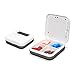 U-Trak Pill Box Alarm Pill Organizer Mini Portable Daily Pill Case with Digital Alarm Clock Reminder for Pills/Vitamin/Supplements Travel Outdoor 4 Compartments Black