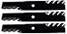 USA Mower Blades (3 MB110BP Mulching for Bad Boy 038-5350-00 038-5350-0050 Length 16-1/2 in. Width 2-1/2 in. Thickness 0.204 in. Center Hole 5/8 in. 32" 48" Deck primary
