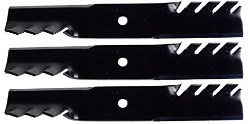 USA Mower Blades (3 MB110BP Mulching for Bad Boy 038-5350-00 038-5350-0050 Length 16-1/2 in. Width 2-1/2 in. Thickness 0.204 in. Center Hole 5/8 in. 32" 48" Deck