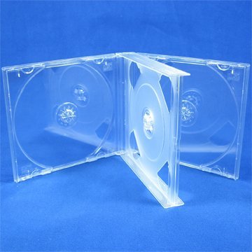 VISION MEDIA® 10 X 4 WAY QUAD MULTI CLEAR CD JEWEL CASE