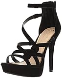 Jessica Simpson Women's Bellanne Heeled Sandal, Black Suede, 8 Medium US