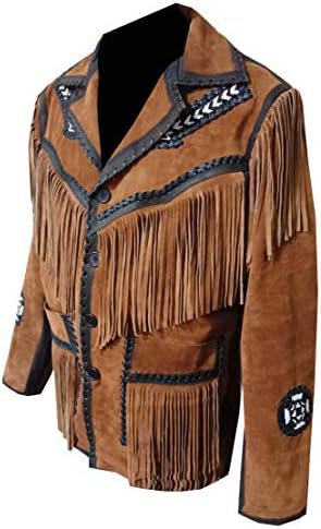 100% Real Suede Western Style Leather Jacket for Sale Native