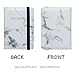 ZONGSHU Marble Pattern Leather Passport Holder Cover Rfid Blocking Travel Wallet White