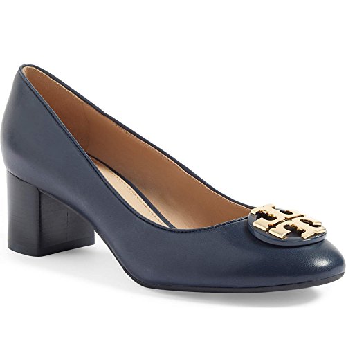 Tory Burch Janey 50 mm Pump Calf Leather (8, Bright Navy)