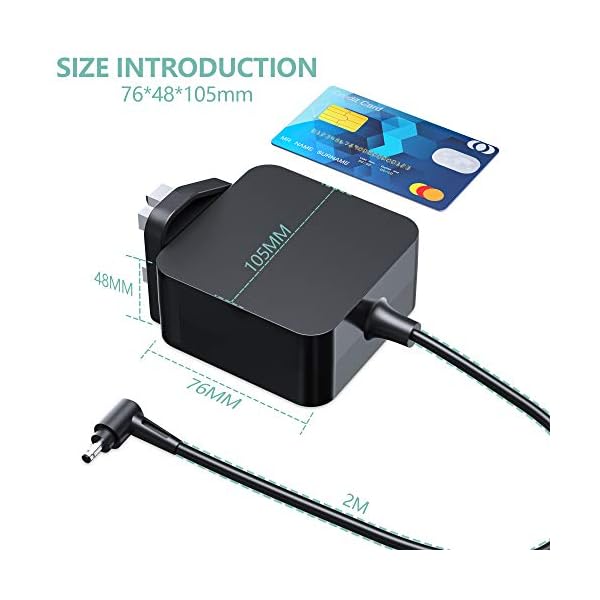 DEYEE 45W Laptop Charger for ASUS 14 15 17 X200CA X441SA X540UA X540S X540LA X541UA X553M X556U UX303 UX305F C202SA C300 E203M E402SA S200E S410UA L402na L403sa Taichi 21 31 TX201LA,ASUS Power Supply - Image 4