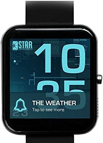 One61 The Flash Bluetooth Smartwatch, Fitness Tracking &amp; Stopwatch Timer, Android &amp; iPhone Compatible, Black