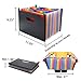 Marcoon Expanding File Folder/24 Pockets A4 Accordion File Organizer/Multicolor Portable Expanding Wallets/Large Capacity Plastic Stand Bag with Colored Tab for Business/Office/Study