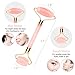 MANGZ Jade Roller Massager for Face Anti-Aging Wrinkle Jade Facial Roller 100% Natural Rose Quartz Slimming Tool for Face Eyes Neck Massage Rejuvenate Skin