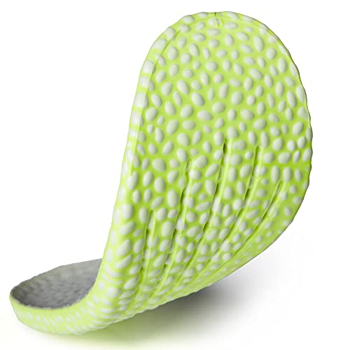 1 Pair Sponge Memory Foam Insoles Provide Superior Shock Absorption and Cushioning for Foot Pain Relief Comfortable Insoles for Women and Men for Everyday use for Size Women 12.5 Men 10.5… (Green)
