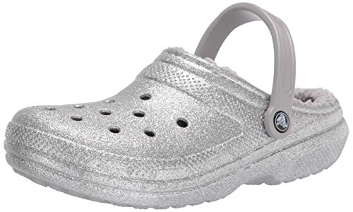 fuzzy glitter crocs
