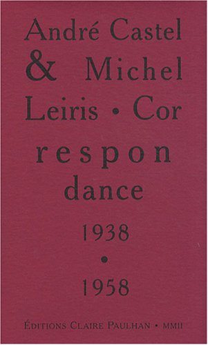 Correspondance 1938-1958