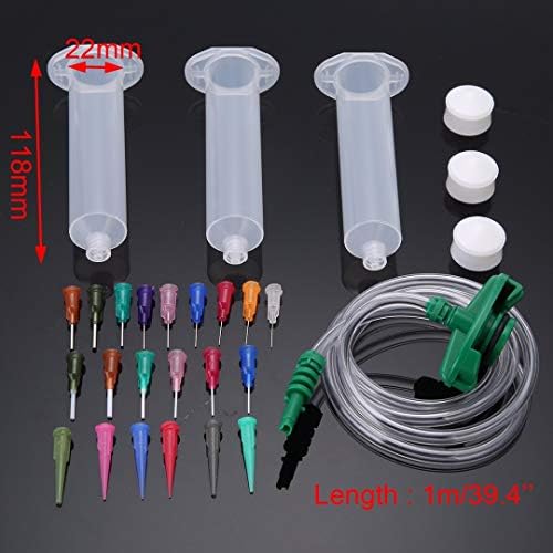 LALICORP 30CC Plastic Dispenser Solder Paste Adhesive Glue Syringe With 14GA-25/27GA Dispensing Needle Tip Kit Mayitr Industrial Tool NEW PRODUCT