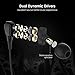 Earbuds, UiiSii DT200 in Ear Headphones with Microphone and Volume Control, Dual Drivers Earphones with HiFi Audio, Deep Bass for Noise Isolating, Compatible with Apple Headphones, Android(Black)