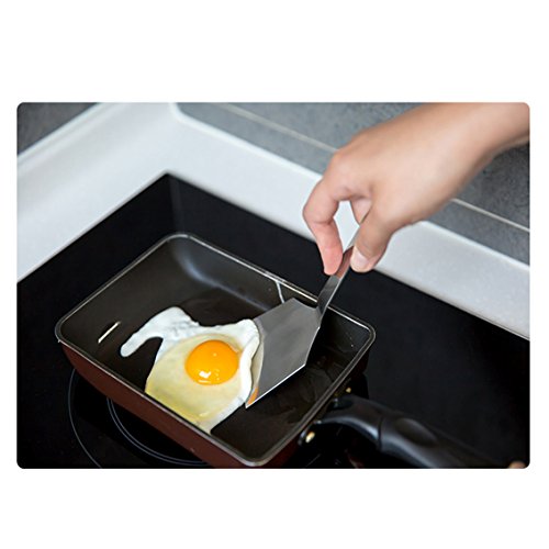 Tenta Kitchen Small Stainless Steel Egg Spatula Fish Turner Flipper Scraper (7"x2.75")