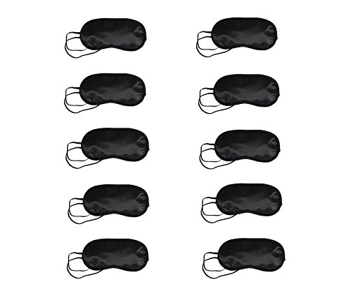Meta-U- 10 Pcs Wholesale Eye Mask with Instruction of Blindfold Games- Lightweight and Soft-Group Activity Organizer's Best Choice (Packed Together in one Poly Bag, Black) - Thumbnail 6