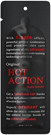 Onyx HOT ACTION Original Tingle Bronzer Packet, Tanning Lotion with Powerful Tanning Accelerators