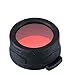 Nitecore NFG50 NFR50 50mm Green or Red Filter for LED Flashlights Plus a LightJunction Keychain Light (Red)