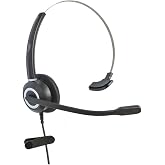 Wired Headset Work with Avaya 2400 4400 4600 5400 5600 9400 9500 Series, 6416D+M, 6424D+M and QE4610 Phones Include HIC Adapter Cable